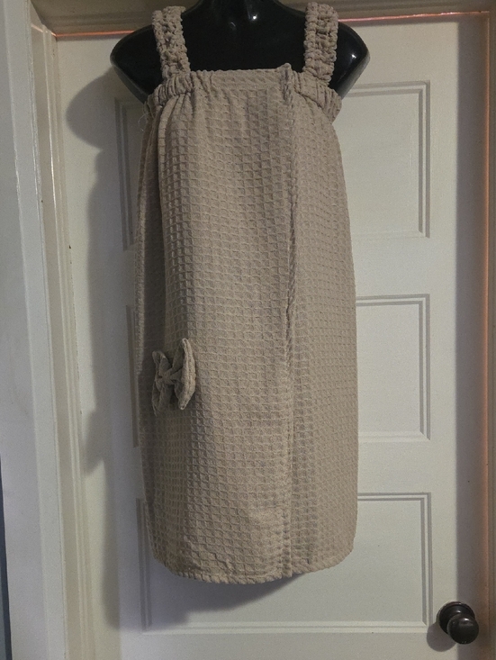 notsure Dresses & Skirts - Beige Textured Waffle Knit Women's After Bath Robe